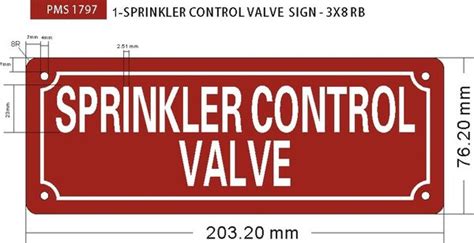 Sprinkler Control Valve Sign Hpd Signs The Official Store