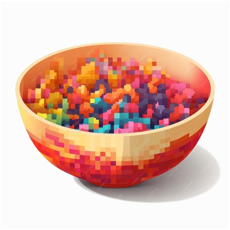 Premium Ai Image Pixel Art Bowl With Vibrant Colors By Pixelplantmaster