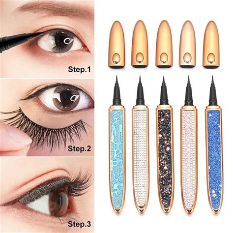 In Waterproof Self Adhesive Almond Shaped Eyesliner Glue For False