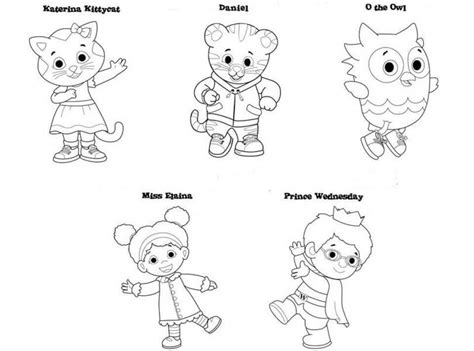 Daniel Tiger Tigey Coloring Page Coloring Pages