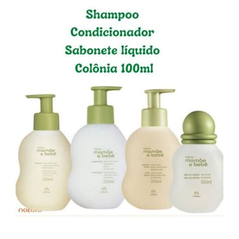 Kit Mam E Beb Natura Shampoo Condicionador Col Nia E Sabonete