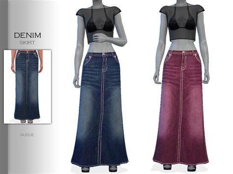 The Sims Resource Denim Skirt