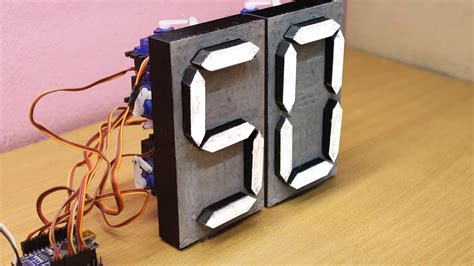 How To Make Seven Segment Display Using Servo At Home Youtube