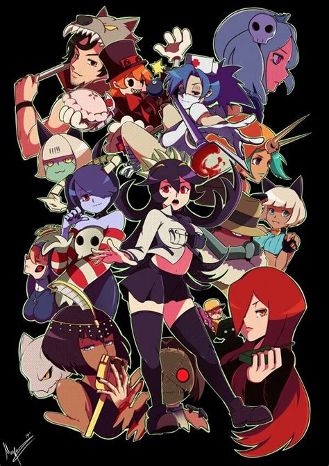 Pin De Nerd Otaku Gamer En Skullgirls Personajes De Terror