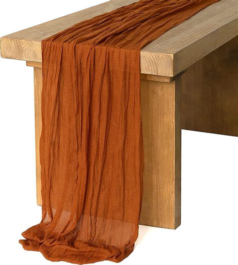 Uiyihif X Inches Terracotta Cheesecloth Table Runner Bulk Ft