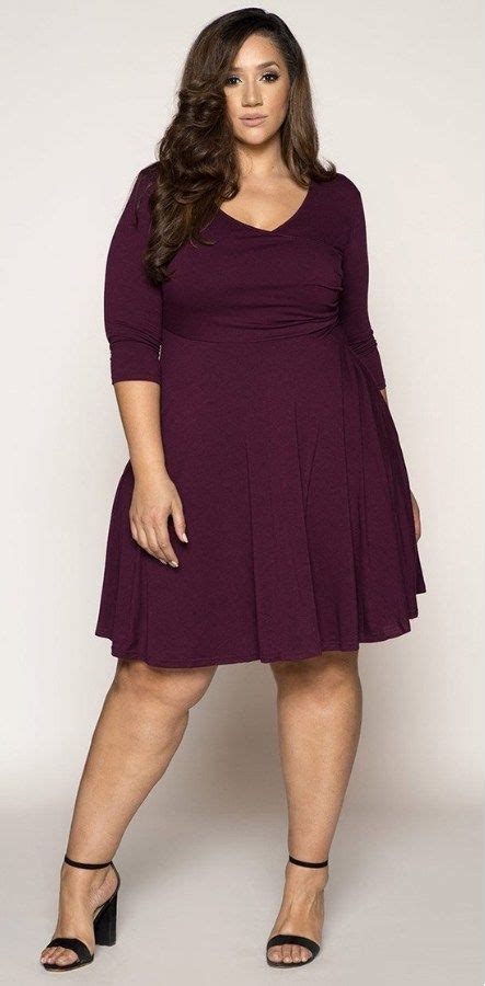 Styling Tips For Plus Size Apple Shapes Dresses For Apple Shape Plus Size Fashion Plus Size