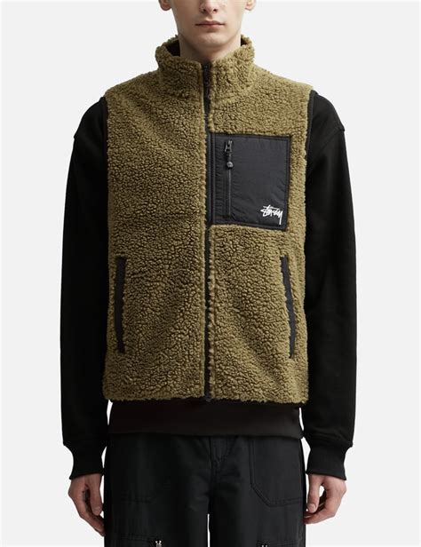 Stüssy Sherpa Reversible Vest Hbx Globally Curated Fashion And