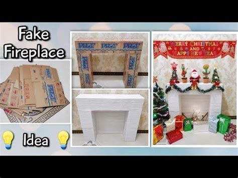 Fake Fireplace Idea 💡 DIY Fake Fireplace for Christmas | Fake fireplace ...