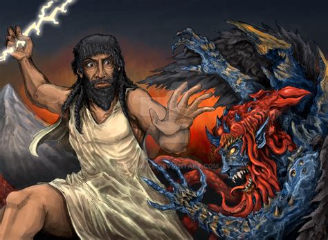 Zeus Versus Typhon By Itzamahel On Deviantart