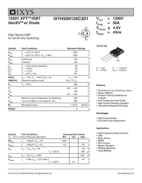 Datasheet Pdf IXYS Power IXYS Corporation