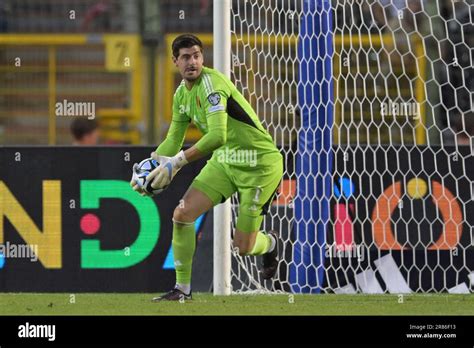 Brussels Belgium Goalkeeper Thibaut Courtois During The Uefa Euro