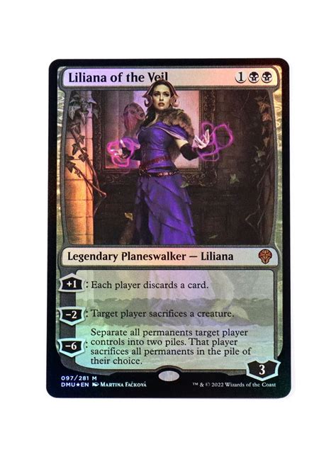 Liliana Of The Veil Foil From Dominaria United Dmu Mtg Proxy Magic