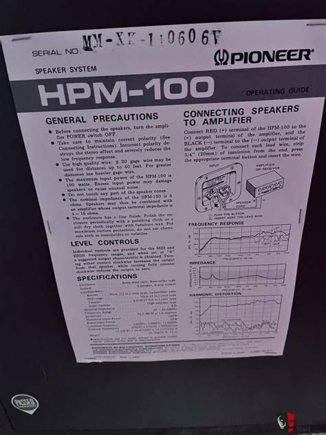 Pioneer HPM 100 Beautiful Condition Photo 4319945 US Audio Mart