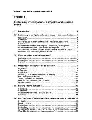 Fillable Online Preliminary Investigations Autopsies And Retained Fax