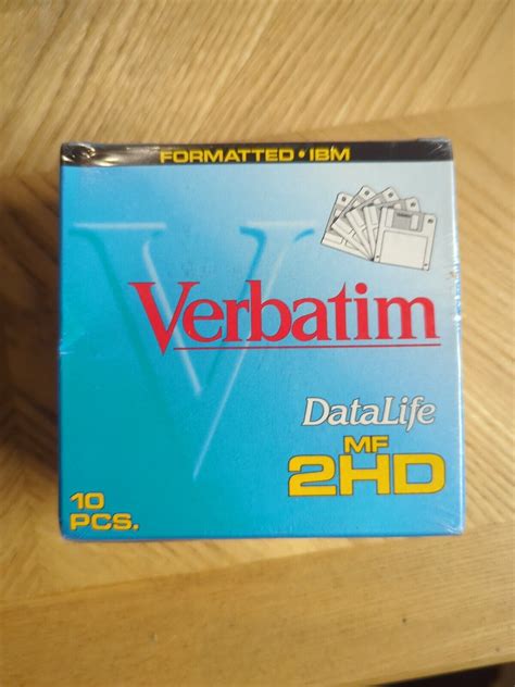 Verbatim Datalife Mf Hd High Density Formatted For Ibm Pack Floppy