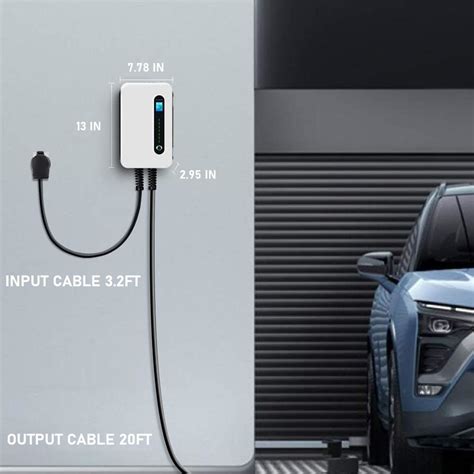 Lectron 240 Volt 16 Amps Level 2 Electric Vehicle Charger With 21ft