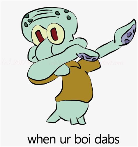 Squidward Dab Squidward Tentacles Clipart Large Size Png Clip Art