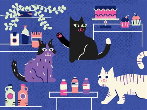 Cats At A Night Market By Sage Mosurinjohn On Dribbble