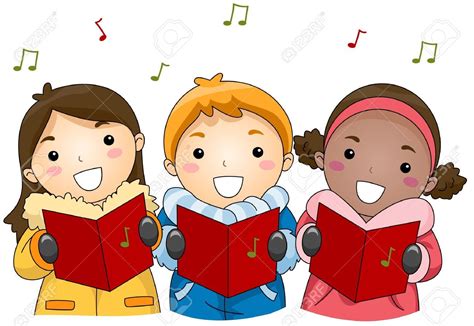 Illustration Of Kids Singing Christmas Carols Preschool Christmas