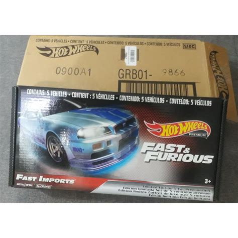Hot Wheels Premium Fast And Furious Fast Imports Box Set Shopee Malaysia