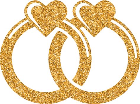 Gold Glitter Icon Wedding Ring Symbol Jeweler Card Vector Symbol Jeweler Card Png And Vector