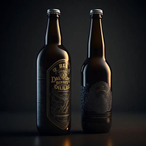 Premium Photo Happy Beer Day Beer Bottle And Glass 3d Render Generated Ai