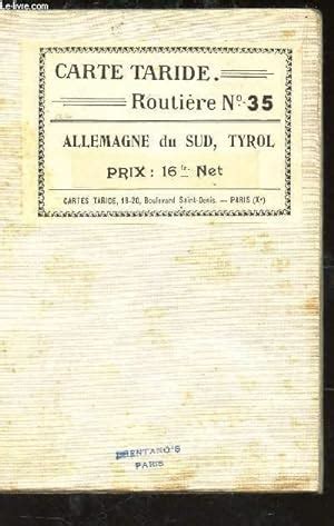 1 CARTE TARIDE ROUTIERE N35 ALLEMAGNE DU SUD TYROL FORMAT 85 X