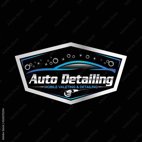 Vetor De Blue And Silver Mobile Valeting And Detailing Service Company