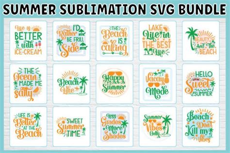 Summer Sublimation Svg Bundle Free Svg Graphic By Black Svg Club · Creative Fabrica