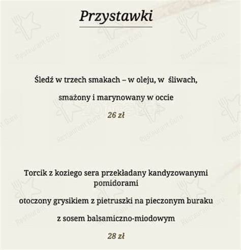 Menu At Restauracja Wierzynek Pub And Bar Kraków