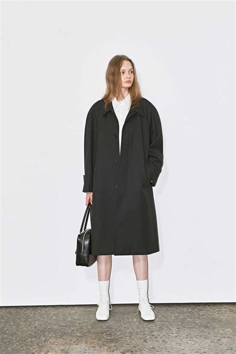 UNISEX VOLUME WOOL MAC COAT BLACK Dunst