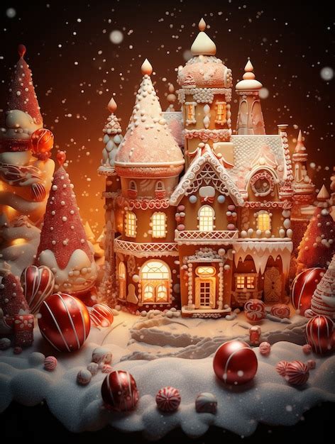 Free AI Image | Christmas celebration with decorated house