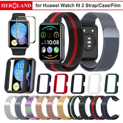 Milanese สายโลหะสำหรับ Huawei Watch Fit 2สแตนเลสสายรัดข้อมือนาฬิกา