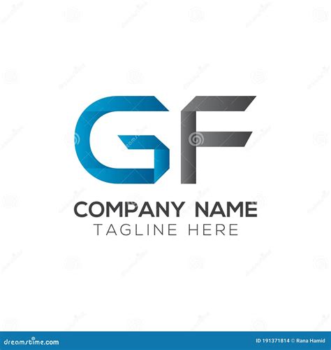 Logotipo De Letra Gf Inicial Con Plantilla De Vector De Tipografía