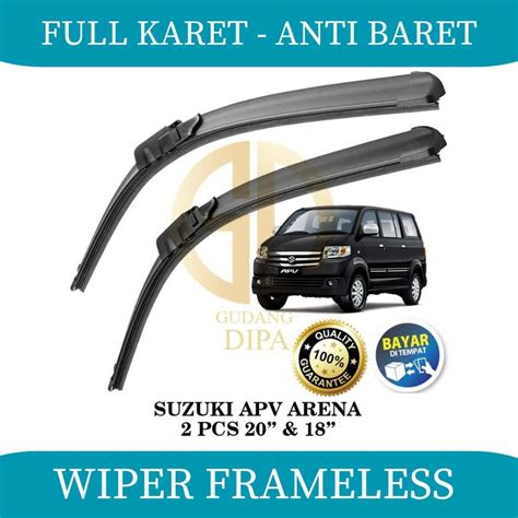 Jual Wiper Frameless Full Karet Anti Baret Suzuki Apv Set Kanan Kiri