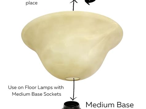 Lightaccents Glass Lamp Shade Replacement For Floor Lamp Alabaster White Lamp Shade For Floor