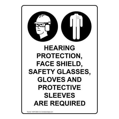 Vertical Sign PPE Hearing Hearing Protection Face