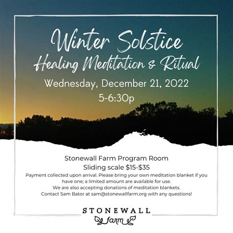 Winter Solstice Healing Meditation And Ritual Explore Keene