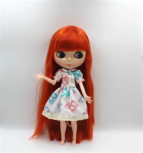 Blygirl Muñeca Blyth con flequillo naranja cuerpo de unión de pelo