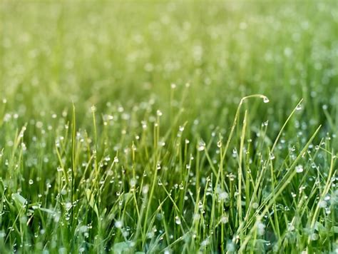 Premium Photo Morning Dew On The Fresh Grass