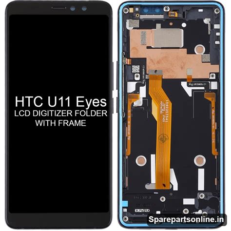 Htc U11 Eyes Black Lcd Screen Display Folder Combo With Frame And