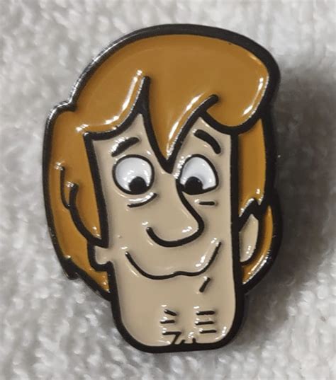 Shaggy Scooby Doo Pin Enamel Metal Brooch Lapel Cartoon Funny Free