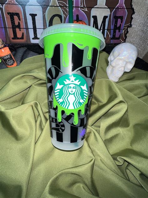 Halloween Starbucks Cup Halloween Coffee Cup Halloween Etsy