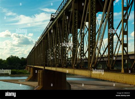 Close Up View Of The Grand Trunk Railroad Bridge Over The South