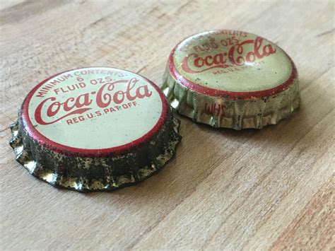 Vintage 1930s 1940s Coca Cola Crown Cap Bottle Cap Cork Coke