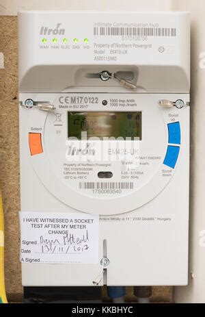 A Northern Powergrid Itron smart electricity meter for EDF, north east ...