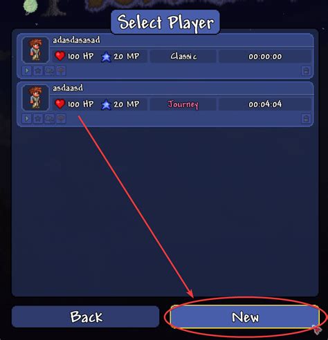 How To Create A New Terraria Character On Pc Knowledgebase Shockbyte