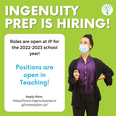 ingenuity prep  linkedin   hiring     school year
