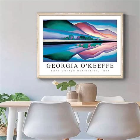 Georgia O Keeffe Lake George Reflection Print O Keeffe Poster American