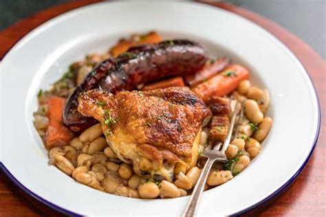 This Comforting French Cassoulet Recipe Has Juicy Chicken Sausage Bacon And White Beans That